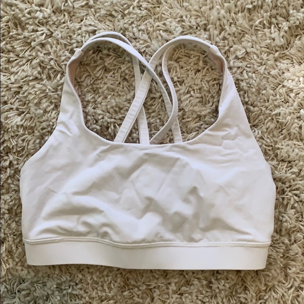 white lululemon sports bra